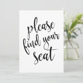 Invitation Panneau de calligraphie abordable 'Trouvez votre s (Debout devant)