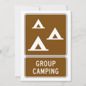 Invitation Panneau de camping de groupe (Devant)