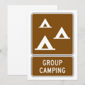 Invitation Panneau de camping de groupe (Devant / Derrière)
