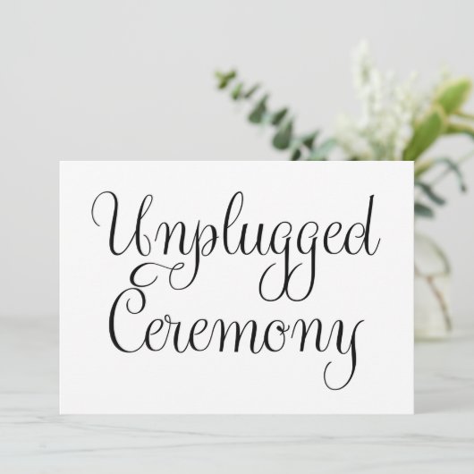 Invitation Panneau de cérémonie de mariage sans appareil (Debout devant)