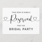 Invitation Panneau de cérémonie Mariage de script de code de  (Dos)