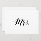 Invitation Panneau de chaise de mariage de style calligraphié (Devant / Derrière)