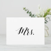Invitation Panneau de chaise de mariage de style calligraphiq (Debout devant)