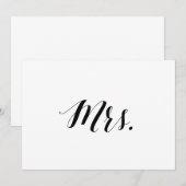 Invitation Panneau de chaise de mariage de style calligraphiq (Devant / Derrière)