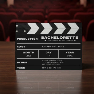 Invitation Panneau de clap de film de cinéma pour enterrement