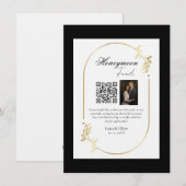 Invitation Panneau de code QR Cadeaux de Lune de Miel Mariage (Devant / Derrière)