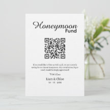 Panneau de code QR pour la caisse de lune de miel,