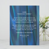 Invitation Panneau de corbeille de mariage en satin bleu (Debout devant)