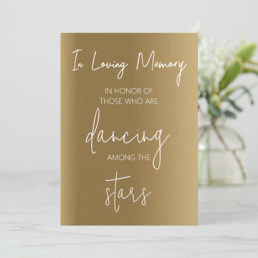 Invitation Panneau de danse Modèle, tongs Mariage chic (Debout devant)