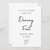 Invitation Panneau de danse Modèle, tongs Mariage chic (Devant / Derrière)