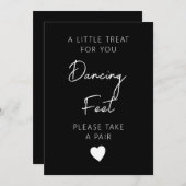 Invitation Panneau de danse Modèle, tongs Mariage chic (Devant / Derrière)