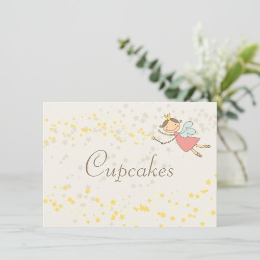 Invitation Panneau de décoration de la princesse fée Annivers (Debout devant)