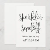 Invitation Panneau de départ aux cierges magiques - Calligrap (Devant / Derrière)