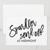 Invitation Panneau de départ avec cierges magiques 5X7 | Écri (Devant / Derrière)