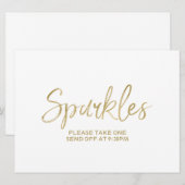 Invitation Panneau de départ "Étincelles" pour noces d'or (Devant / Derrière)