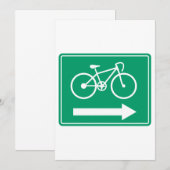 Invitation Panneau de direction fléché à droite pour piste cy (Devant / Derrière)