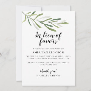 Invitation Panneau de don de mariage en remplacement des fave