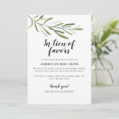 Invitation Panneau de don de mariage en remplacement des fave (Debout devant)
