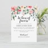 Invitation Panneau de don de mariage en remplacement des fave (Debout devant)