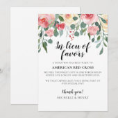 Invitation Panneau de don de mariage en remplacement des fave (Devant / Derrière)