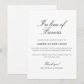 Invitation Panneau de don de mariage en remplacement des fave (Devant / Derrière)