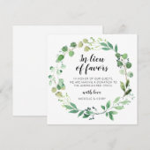 Invitation Panneau de don de mariage en remplacement des fave (Devant / Derrière)