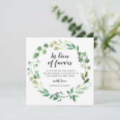 Invitation Panneau de don de mariage en remplacement des fave (Debout devant)