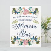 Invitation Panneau de Fête des mariées de la barre Mimosa (Debout devant)