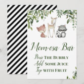 Invitation Panneau de fête Woodland - Momosa Bar Signal 5x7 (Devant / Derrière)