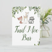 Invitation Panneau de fête Woodland - Panneau de la barre de  (Debout devant)