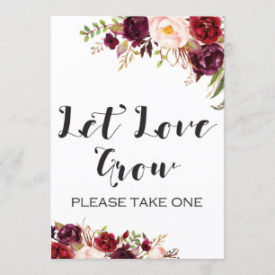 Invitation Panneau de fleurs Boho Bourgogne 5x7"