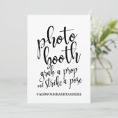 Invitation Panneau de hashtag de Photomaton abordable (Debout devant)
