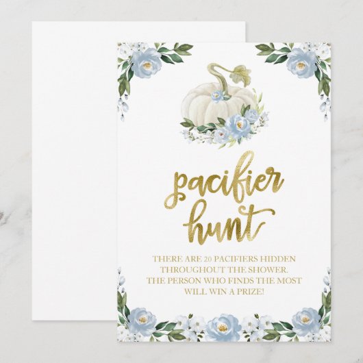 Invitation Panneau de jeu de chasse au hochet garçon automne  (Devant / Derrière)