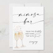Invitation Panneau de la barre Boho Fête des mariées Mimosa | (Devant)