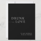 Invitation Panneau de la barre de Mariage moderne White Drunt (Devant)