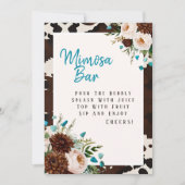 Invitation Panneau de la barre de Mimosa de Boho Ouest Fleur  (Devant)