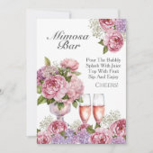 Invitation Panneau de la barre Mimosa pour les pétales et le  (Devant)