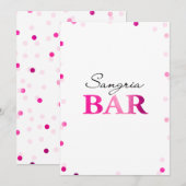 Invitation Panneau de la barre Sangria Fête des mariées | Mag (Devant / Derrière)