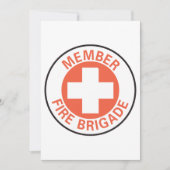 Invitation Panneau de la brigade des pompiers (Devant)