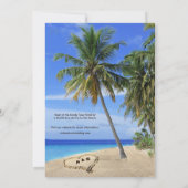 Invitation Panneau de la plage Boho Mariage Tropical (Dos)