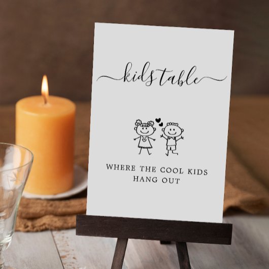 Invitation Panneau de la table pour enfants | Panneau de tabl