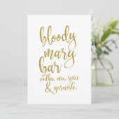Invitation Panneau de mariage abordable Bloody Mary Bar or (Debout devant)