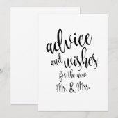 Invitation Panneau de mariage abordable Conseils et Vœux (Devant / Derrière)