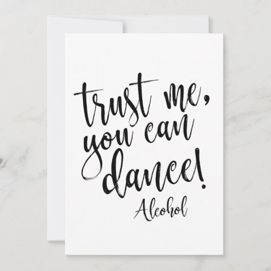 Invitation Panneau de mariage abordable 'Faites-moi confiance (Devant)