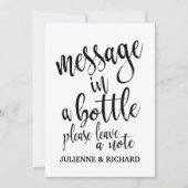 Invitation Panneau de mariage abordable Message dans une bout (Devant)