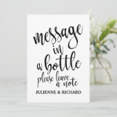 Invitation Panneau de mariage abordable Message dans une bout (Debout devant)