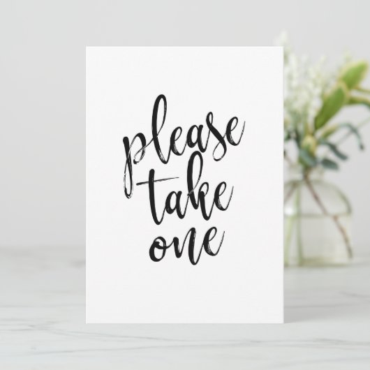 Invitation Panneau de mariage abordable 'Prenez-en un' (Debout devant)