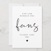 Invitation Panneau de mariage ADELLA Minimal Please Take a Fa (Devant)