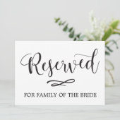 Invitation Panneau de mariage avec réservation de sièges en c (Debout devant)