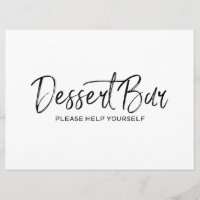 Panneau de mariage "Bar à desserts" | lettrage man